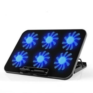 DOPWii Notebook-Kühler RGB-Laptop-Kühler mit 6 Lüftern, Laptop-Kühlständer, mit 7 verstellbaren Höhen, Telefonständer und 2 USB-Anschlüssen
