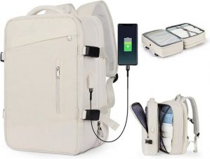 DTC GmbH Reiserucksack, Lässiger Tagesrucksack Schultasche, Laptop Rucksack, mit 2 Laptopfach (passend für ein 15,6" Tablet bzw. ein 17" Laptop)
