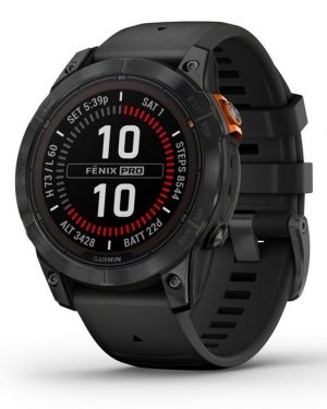 Garmin Fenix 7 Pro Solar Edition Smartwatch (3,3 cm/1,3 Zoll), Stresslevel-Messung, Herzfrequenzmessung, Entspannungstimer