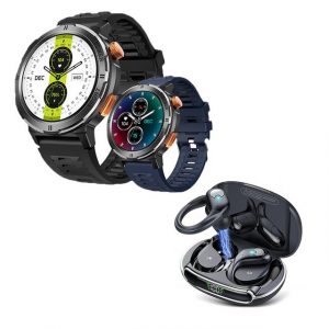 HYIEAR Smart Watch, Bluetooth Headset und Uhrenkombination Smartwatch, Uhr mit Anruffunktion,Gesundheitsüberwachung Benachrichtigungen x, IPX5 Bluetooth 5.3-kopfhörer, uber 120 sportmodi, fur Android & los.