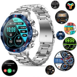 HYIEAR Smartwatch Neueste Fitness für Damen Herren IP67 wasserdicht Bluetooth Smartwatch, 1-tlg., Wird mit USB-Ladekabel geliefert., Sportarmbänder, Gesundheitsfunktionen, individuelle Zifferblätter