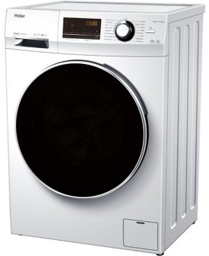 Haier Waschmaschine weiss HW80-B14636N, 8 kg, 1400 U/min, Mengenautomatik, Vollwasserschutz, Startzeitvorwahl, Easy Access Türen