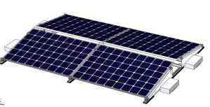 Kseng Montage-Set für Flachdach, für 2*2 PV-Module, Solarmodul-Halterung