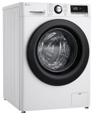 LG Waschmaschine Serie 3 F4WV4085, 8 kg, 1400 U/min, TurboWash in nur 39 Min., Reversive Trommel, Sicherheitsglastür