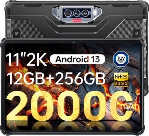 OUKITEL 12GB(6+6GB) RAM 20000mAh G99 Octa-Core-Prozessor IP68 Wasserdicht Tablet (11", 256 GB, Android 13, Dual SIM 4G LTE/5G WiFi, Robustes Multifunktionsgerät für Abenteuer und Arbeit)