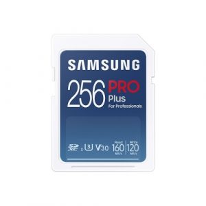 SAMSUNG 256 GB PRO Plus Hochgeschwindigkeits-SD-Karte U3 V30 Geschwindigkeitsstufe bis zu 160 MB/s Lesegeschwindigkeit für Digitalkamera-Bewegungskamera-Laptops