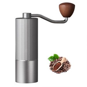 Silberstern Kaffeemühle Kaffeemühle - manuelle multifunktionale Getreide-Kaffeebohnenmühle, Mobile Outdoor-Kaffeemaschine, silber
