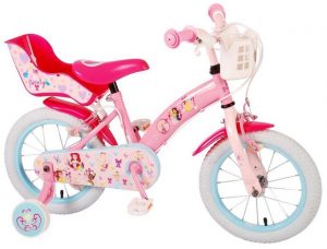TPFSports Kinderfahrrad Disney Princess 14 Zoll mit 2x Handbremse, 1 Gang, (Mädchen Fahrrad - Rutschfeste Sicherheitsgriffe), Kinder Fahrrad 14 Zoll mit Stützräder Laufrad Mädchen Kinderrad
