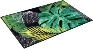 Teppich Neoflora, wash+dry by Kleen-Tex, rechteckig, Höhe: 7 mm, Motiv Blätter Monstera, rutschhemmend, waschbar