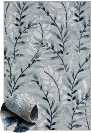 Teppich Olivia, Myflair Möbel & Accessoires, rechteckig, Höhe: 8 mm, Blätter Motiv, Hoch-Tief Effekt, Outdoor geeignet, Balkon, Terrasse