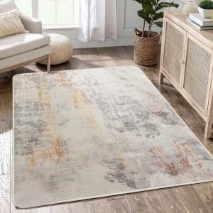Teppich Rutschfester, weicher Kurzflor-Teppich für Wohn- und Schlafzimmer, EBUY