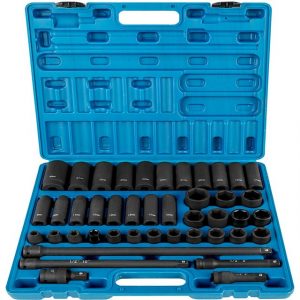 VEVOR Werkzeugkoffer 1/2 Zoll, 43-teiliges1/2-Zoll 6-Punkt-Steckschlüsselsätze
