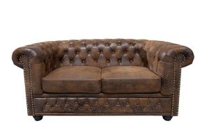 riess-ambiente Sofa CHESTERFIELD 150cm antik braun, 1 Teile, Couch · mit Federkern · 2 Sitzer · Microfaser · Wohnzimmer
