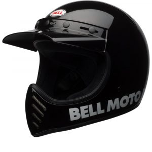 Bell Moto-3 Classic Solid Gloss Black Full Face Helmet Size XS