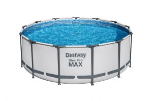 Bestway Steel ProMAX Stahlrahmenpool-Set mit Filterpumpe