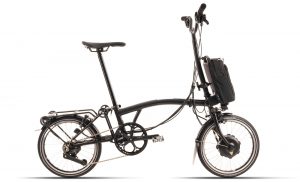Brompton P-Line Electric Explore 12-speed - 16 Zoll 300Wh 12K Faltrad - Midnight Black Metallic