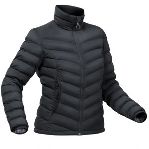 Daunenjacke Damen Komfort bis -10 °C Bergtrekking - MT500 schwarz