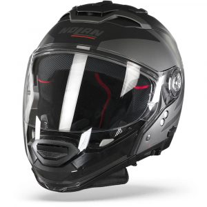 Nolan N70-2 GT Glaring N-Com 046 Flat Lava Grey Black Multi Helmet Size S