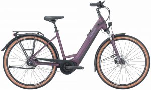 Pegasus Premio Evo 5R (750 Wh), 5 Gang Nabenschaltung, Damenfahrrad, Wave, Modell 2024, 28 Zoll 55 cm deep berry