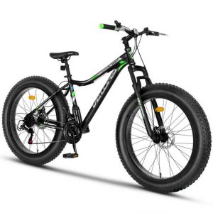 Velors Mountainbike 26 Zoll Fat Tire 4.0 MTB für Herren Damen und Jungen, 21 Gang Shimano, Kettenschaltung, mechanische Scheibenbremse, Fat Bike Mountainbike