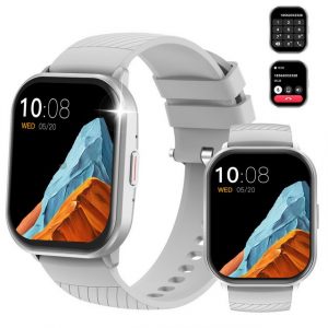 Yuede Smartwatch Damen Herren, Neueste Fitness Uhr mit Anruffunktion Smartwatch (Quadratischer 2,01-Zoll-Voll-Touch-Farbdisplay) Zoll), Fitness Tracker Armbanduhr mit Schrittzähler, Blutsauerstoff, Blutdruckmessung, Schlafüberwachung, AI Voice und SNS-Benachrichtigung etc., Bluetooth 5.3 Sportuhr, IP68 wasserdicht, unterstützt 120+ Sportmodi, verfügbar für Android 5.0+ / iOS 9.0+