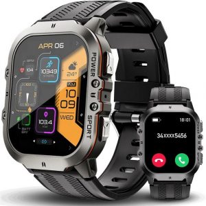 yozhiqu Smartwatch für Herren Smartwatch, Mit der Telefonfunktion können Sie Herzfrequenz/Blutdruck erkennen