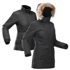 3-in-1-Jacke Damen bis -15 °C wasserdicht - Travel 900 Warm schwarz