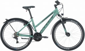 BULLS Wildtail Street, 18 Gang Kettenschaltung, Damenfahrrad, Trapez, Modell 2024, 26 Zoll 41 cm light emerald green matt