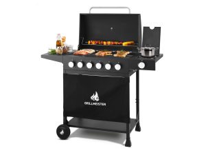 GRILLMEISTER Gasgrill "Memphis", 6plus1, 18 kW, mit Seitenbrenner