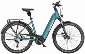 KTM MACINA GRAN 720 (750 Wh), 10 Gang Kettenschaltung, Damenfahrrad, Deep, Modell 2023, 29 Zoll 51 cm green purple flip matt (silver+black)