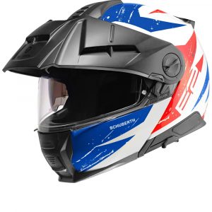 Schuberth E2 Explorer Blue Red Modular Helmet Size 2XL