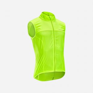 Windweste ärmellos Rennrad Racer ultralight Herren gelb