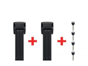 Abus Bordo Twin 6000K Faltschloss Set | schwarz/grau | 90 cm | Ausruestung