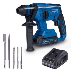 Akku-Bohrhammer BC-RHD230-X Scheppach | Brushless | Schlagzahl 5500bpm | Durchmesser Bohrung 24mm | inkl. 2Ah Akku + 2,4A Ladegerät