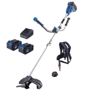 Akku Freischneider Rasentrimmer BC-BCH380/40 Scheppach - 2x20V | 380mm Schnittbreite Rasentrimmer | 255mm Schnittbreite Motorsense | mit Schultergurt