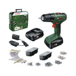 BOSCH HOME & GARDEN Akku-Bohrschrauber "EasyDrill 18V-40", inkl. Systembox und 241-tlg. Zubehör, 18 V, grün, mit Akku - gruen