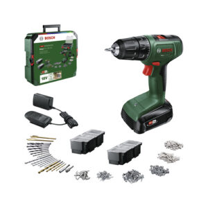 BOSCH HOME & GARDEN Akku-Bohrschrauber "EasyDrill 18V-40", inkl. Systembox und 241-tlg. Zubehör, 18 V, grün, mit Akku - gruen