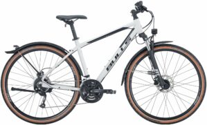 BULLS Street Flyer, 27 Gang Kettenschaltung, Herrenfahrrad, Diamant, Modell 2024, 28 Zoll 58 cm light grey