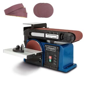 Band und Tellerschleifer BTS900 Scheppach - 370W | 230V | 915x100mm Band | inkl. 6-tlg. Schleifset
