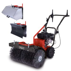 Benzin Kehrmaschine SC2700P Scheppach - 5,5PS | 70cm Kehrbreite | 1x Vor- 1x Rückwärtsgang | inkl. Auffangbehälter & Schneeschild