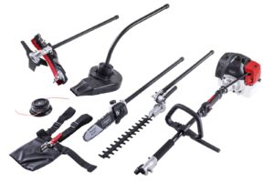 Benzin Multigartengerät MTC42-5P Scheppach - 1,5 PS 2-Takt-Benzinmotor | Seilzugstarter | 5in1-Funktion