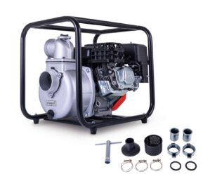 Benzin Wasserpumpe PWP60 Scheppach - 60.000 L/h | 28m Föderhöhe | 7m Ansaughöhe | 2,8 bar Gartenpumpe | 5,3 PS / 212ccm
