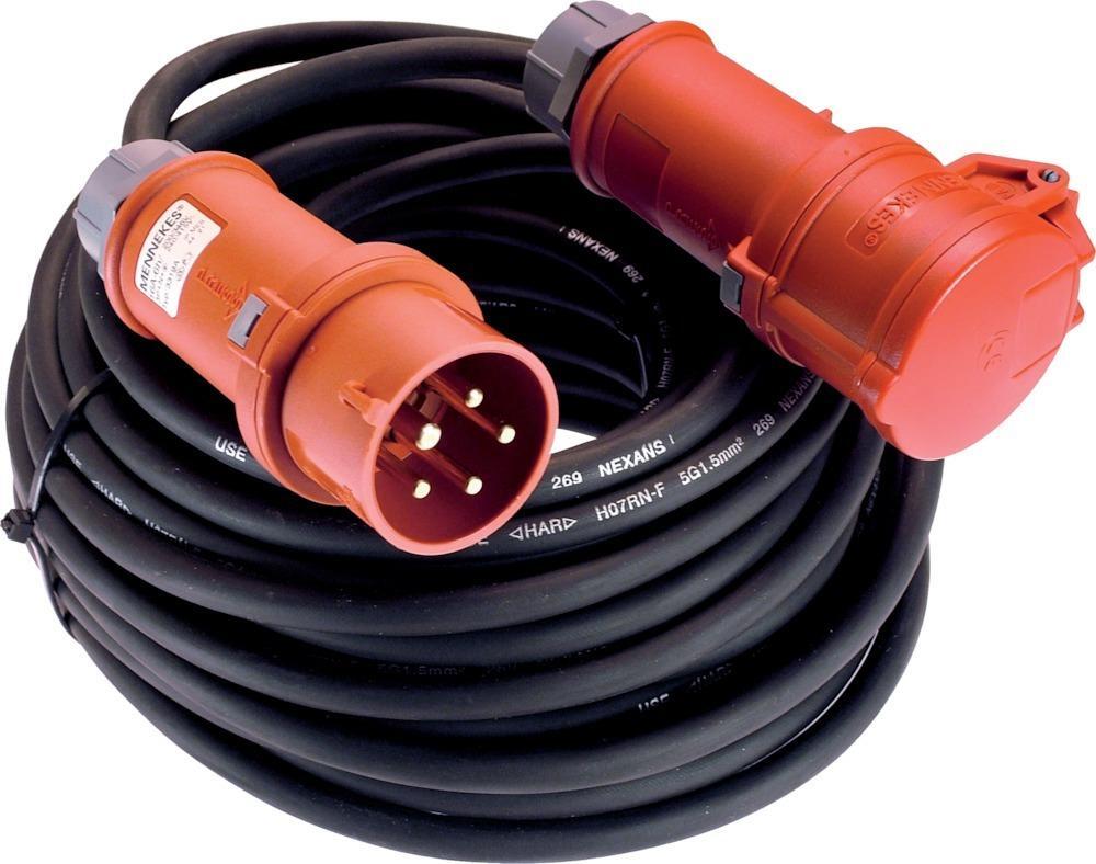 CEE-Verlängerung 50m 32A IP44, H07RN-F5G4, 400V