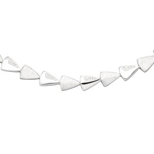 Collier Halskette 925 Silber 120 Zirkonia 45 cm Kette Silberkette CJ