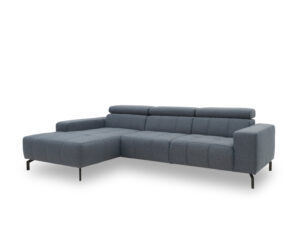 Domo Sofa "Cunelli" mit Longchair (davorstehend links, 175x292cm, Blau)