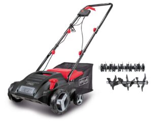 Elektro Vertikutierer SC32 Scheppach - Arbeitsbreite 32cm | 30L Korb | Vertikutier- & Lüfterwalze