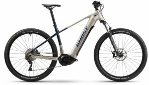 GHOST E-Teru Universal (625 Wh), 10 Gang Kettenschaltung, Herrenfahrrad, Diamant, Modell 2024, 29 Zoll 45 cm pearl warm grey/pearl dark blue - glossy