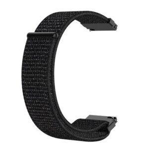 Garmin Forerunner 265S/255S/venu 2S Nylonarmband mit Klettverschluss - Schwarz