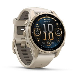 Garmin fēnix® 8 - 43 mm, AMOLED Sapphire, Nebelgrau/Softgold | 010-02903-11