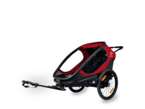 Hamax Outback Kinderanhänger | rot/orange | 2 Kinder | Ausruestung